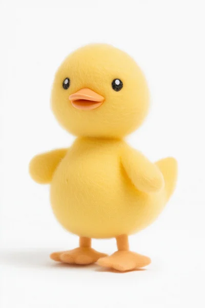 Cheerful Yellow Duckling