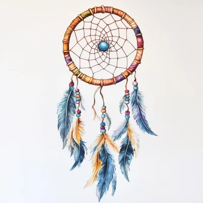 Dream Catcher Watercolor Design