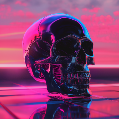 Synthwave Skull