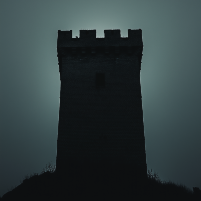 Cinematic Brick Tower Silhouette