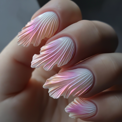 Petal Inspired Acrylic Nails