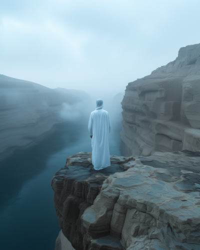 Saudi Man in Fog