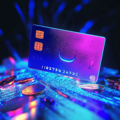 Minimalist Neon Bank Card