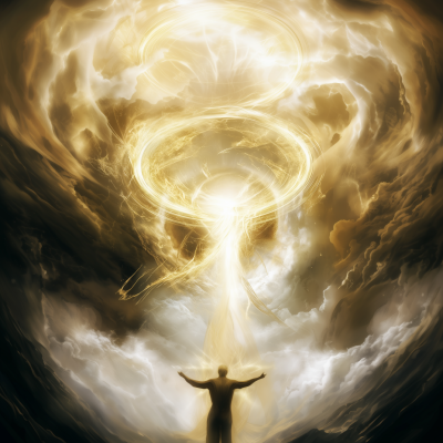 Angelic Halo in a Storm