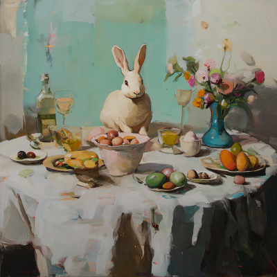 Easter Lunch Table