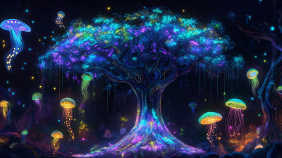 Sacred Glowing Tree