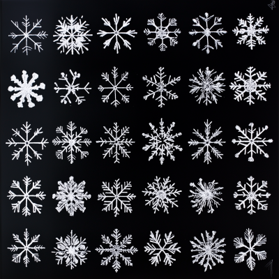 Black and White Snowflakes