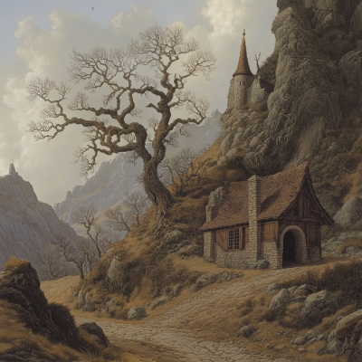 Picturesque Oak Log Villa