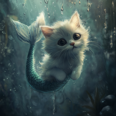 Cute Cat Mermaid