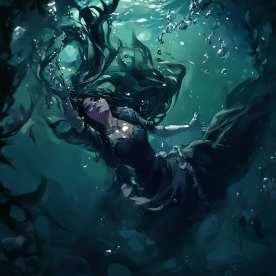 Dark Fantasy Underwater Scene