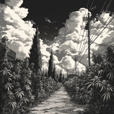 Cannabis Farm Illustration