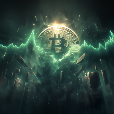 Glowing Bitcoin Symbol