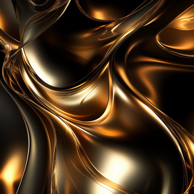 Golden Abstract Shapes