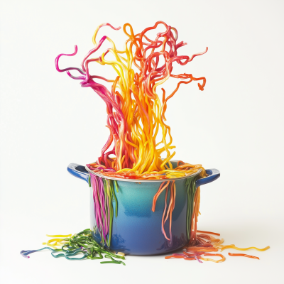 Rainbow Noodles in a Pot