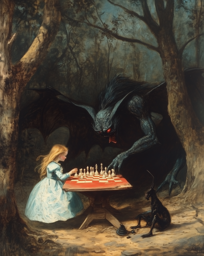 Alice and Jabberwock Chess Game