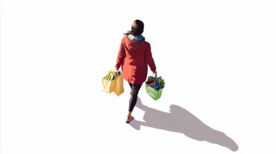 Woman with Groceries