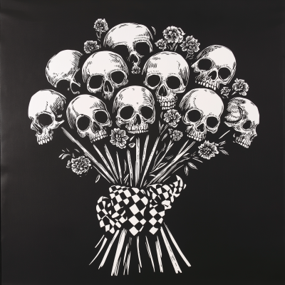 Minimalist Skull Bouquet
