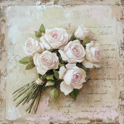 Vintage Love Letter with Roses