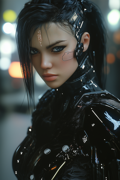 Cyberpunk Female Cyborg