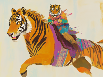 Tiger Riding a Horse