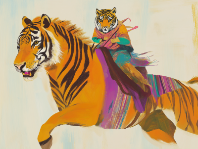 Tiger Riding a Horse