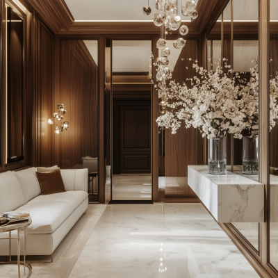 Luxurious Parisian Entrance Foyer