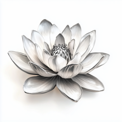 Silver Lotus Flower