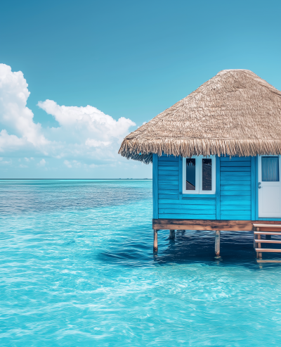 Blue Bungalow on Water
