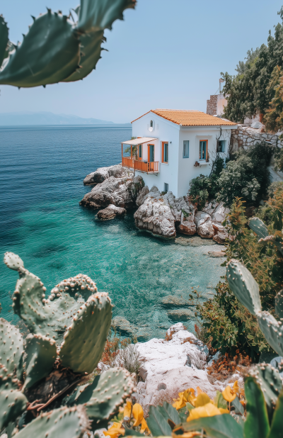 Modern White House by the Sea