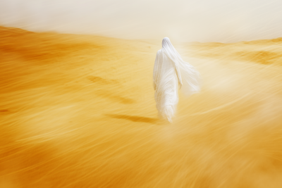 Ghostly Figure in the Desert