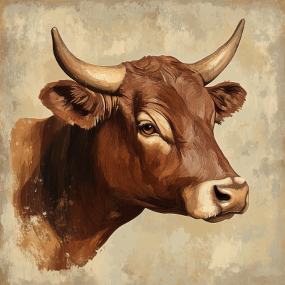 Rustic Cow Head Profile