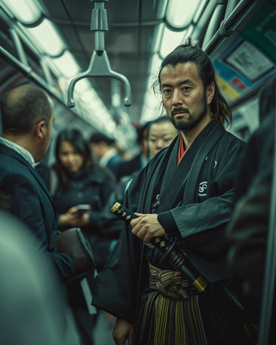 Solemn Samurai in the Underground