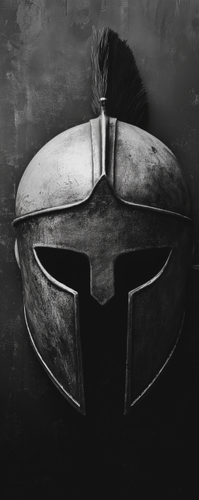 Spartan Helmet Bas Relief