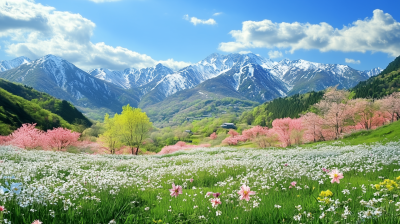 Southern Nagano Mountains in Spring