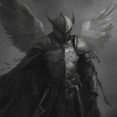 Towering Knight in Winged Helmet