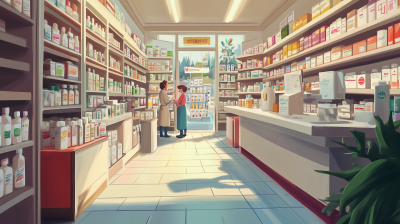 Cartoon Pharmacy Store