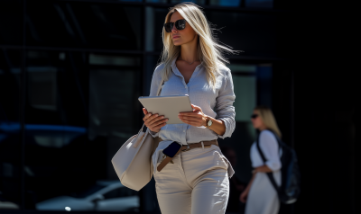 Woman Walking on the Street