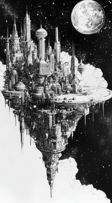 Fantasy City in Space