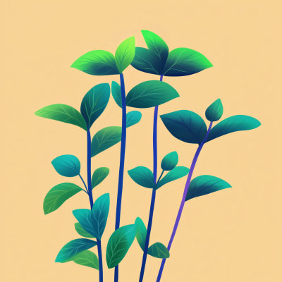 Spearmint Tea Leaves Illustration