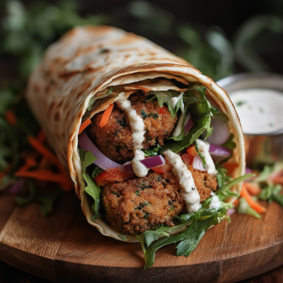 Upright Falafel Wrap