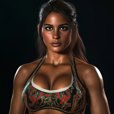 Stunning Indian Woman in Wrestling Outfit