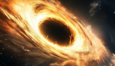 Glowing Star with Black Hole