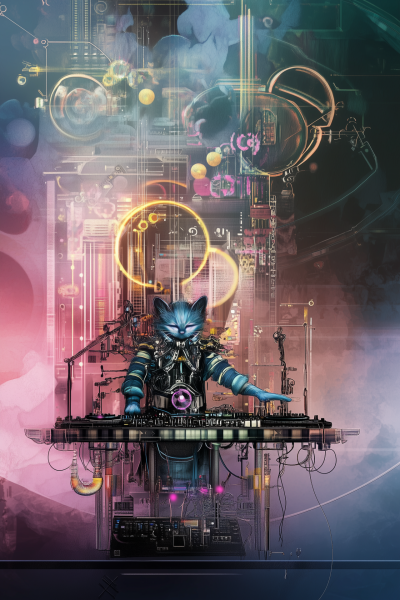 Blue Cat DJing