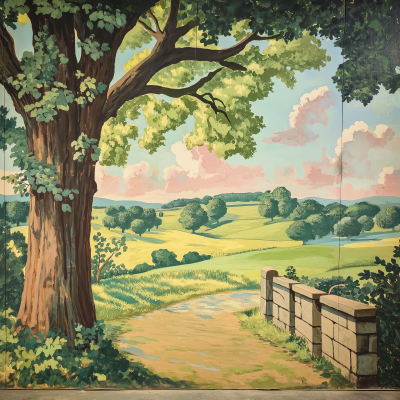 Bright Countryside Mural