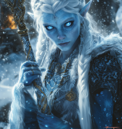 Elderly Ice Elf Woman