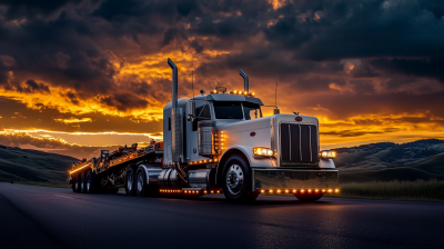 White Peterbilt Semi