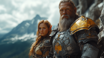 Dwarven Warriors on the Cliffs