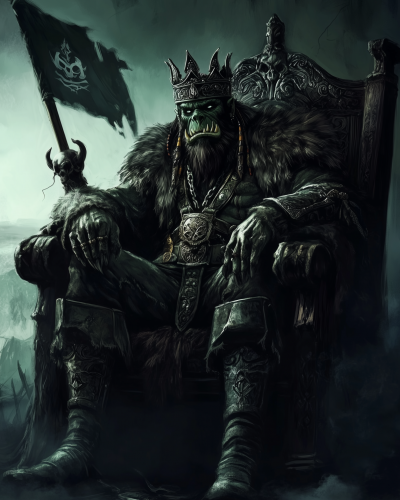 Orc King Pirate on Throne