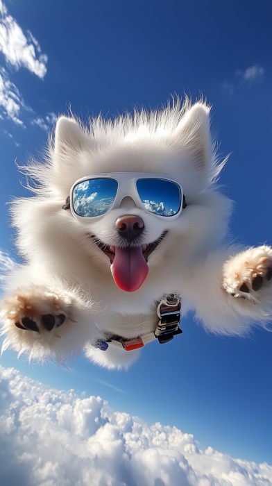 Skydiving Puppy