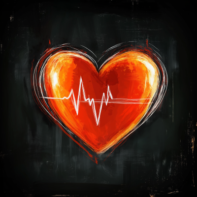 Funny Heart with EKG